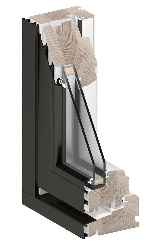 Holz und Aluminium